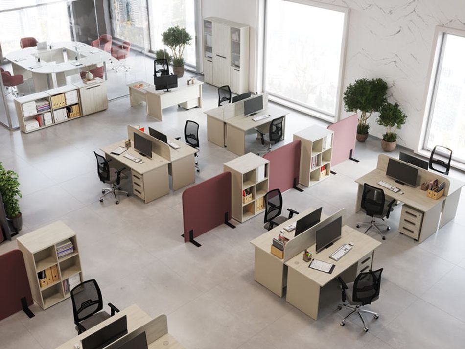 Экран на один стол New Line NLN36381102 Дуб шамони светлый