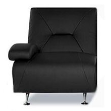 Кресло с правым подлокотником Манчестер 1В Черное (экокожа)