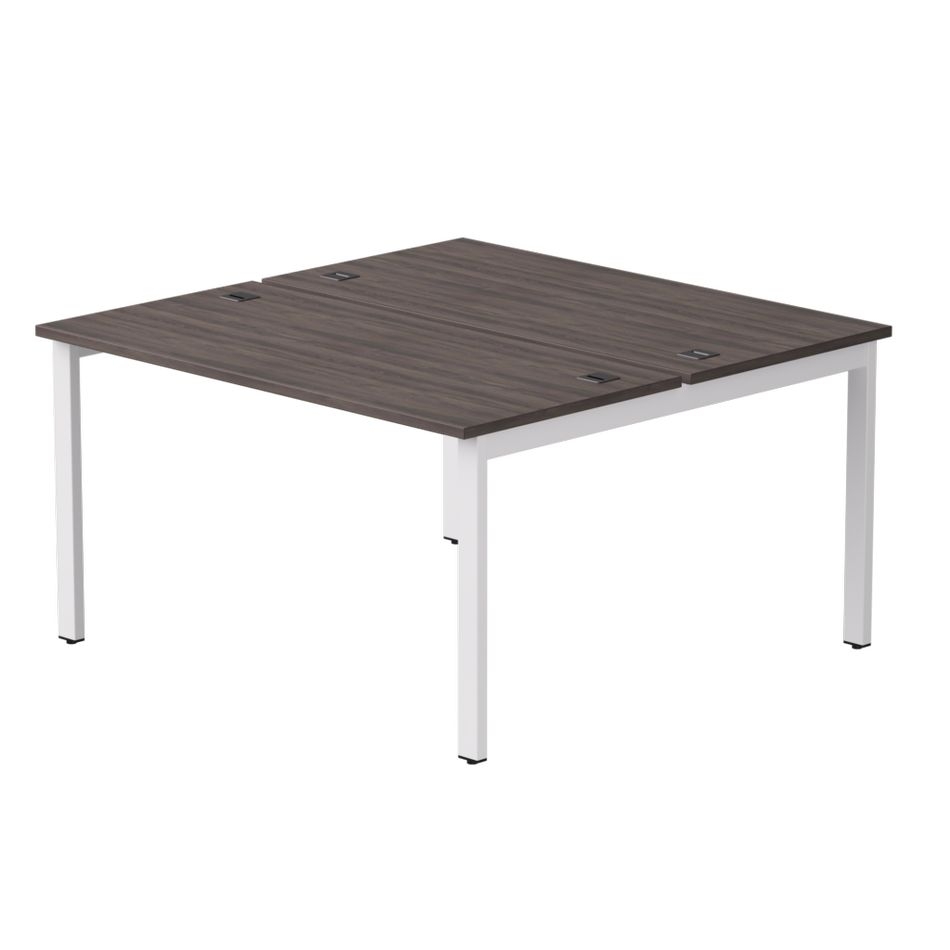 Бенч-система на 2 места на металлокаркасе, опоры 45 гр Everprof EVO 254S016 Дуб Пасадена Белый