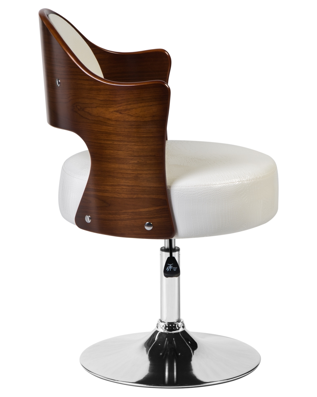 Стул барный LMZ-5388 Коричневое дерево-белый крокодил