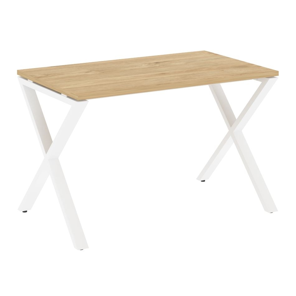 Стол рабочий LOFT VR.L-SRX-2.7 Металл белый Тиквуд светлый