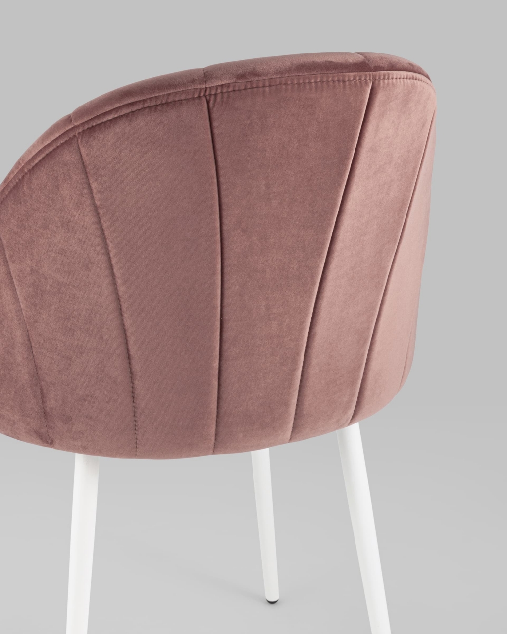 Стул Логан white 2 шт. велюр Пыльно-розовый