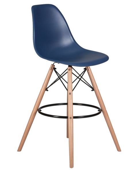 Стул барный DOBRIN DSW BAR (ножки светлый бук, цвет темно-синий (BE-12)) 2 шт