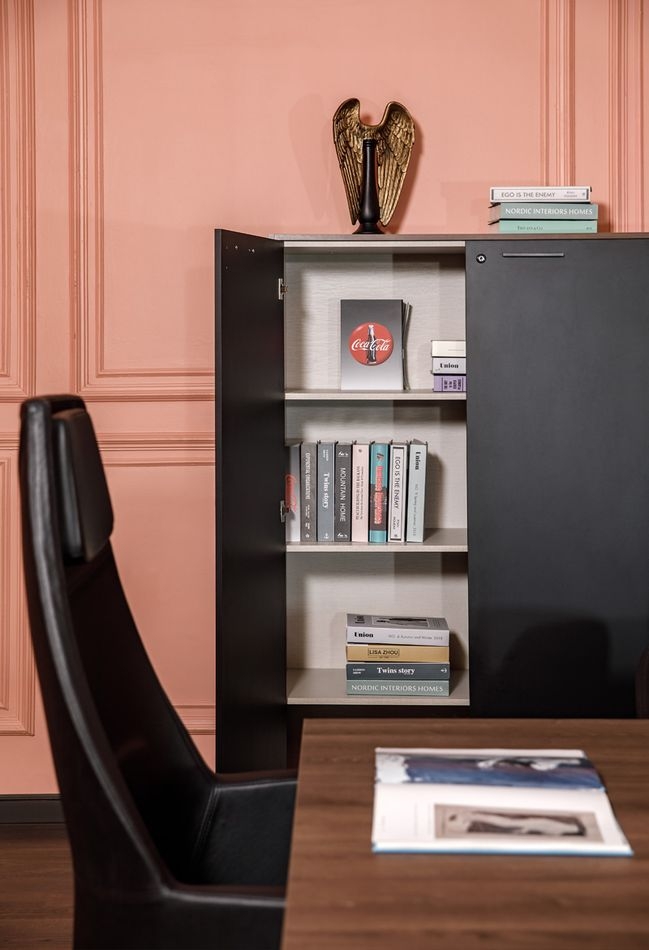 Шкаф для бумаг MURANO 108 601 KR/BL Кальяри/Черный