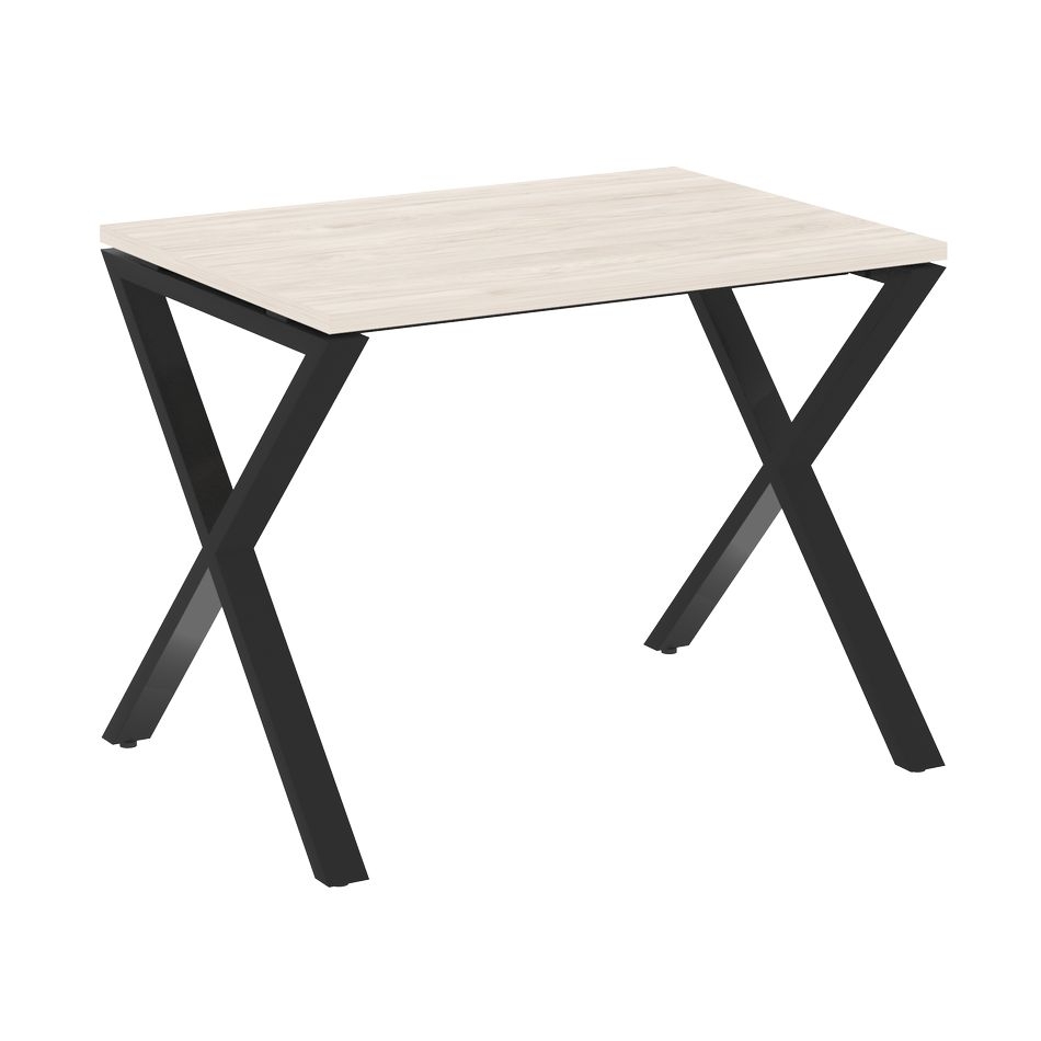 Стол рабочий LOFT VR.L-SRX-1.7 Металл черный Денвер светлый