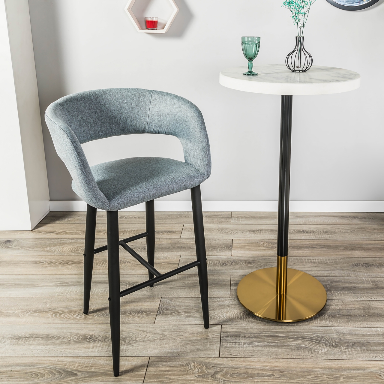 Кресло Hugs Б св.сер/черный