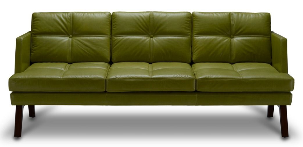 Диван трехместный с низкой спинкой Даллас 3 Болотный