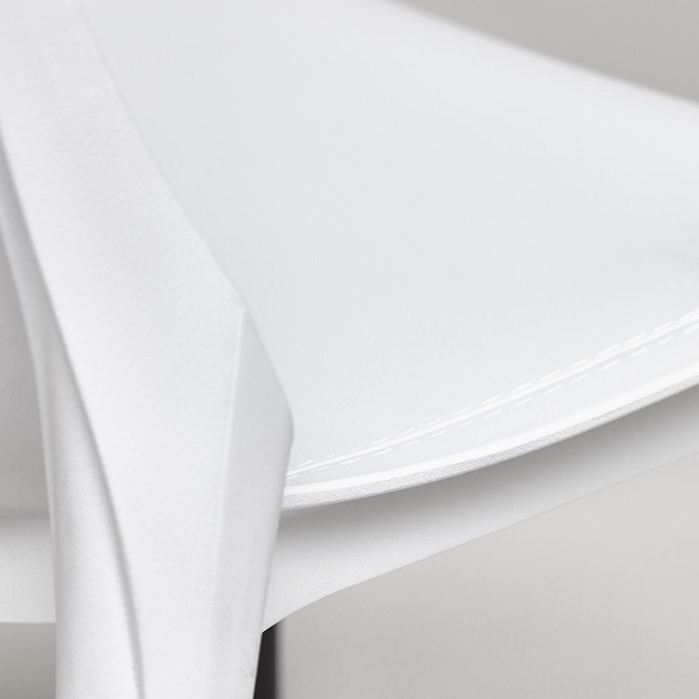 Стул GENIUS (mod 75) металл/пластик, 46x56x84cм, белый/черные ножки