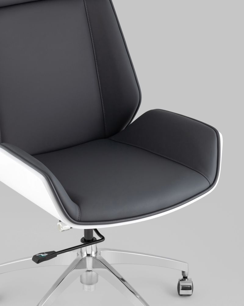 Кресло руководителя ТопЧаирс Cровн СН серо-голубой / TopChairs Crown SN
