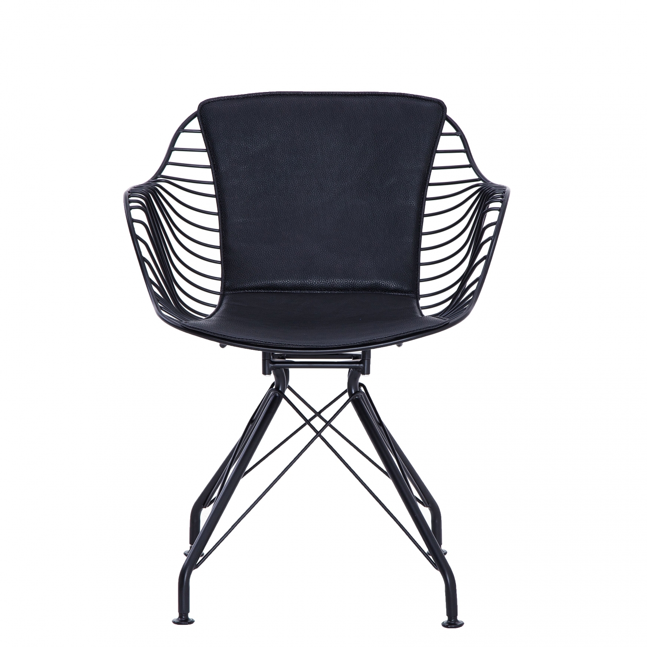 Кресло Thomas Черное с черной подушкой