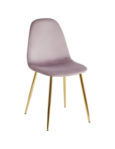 Стул Валенсия SN велюр розовый (золотые ножки)