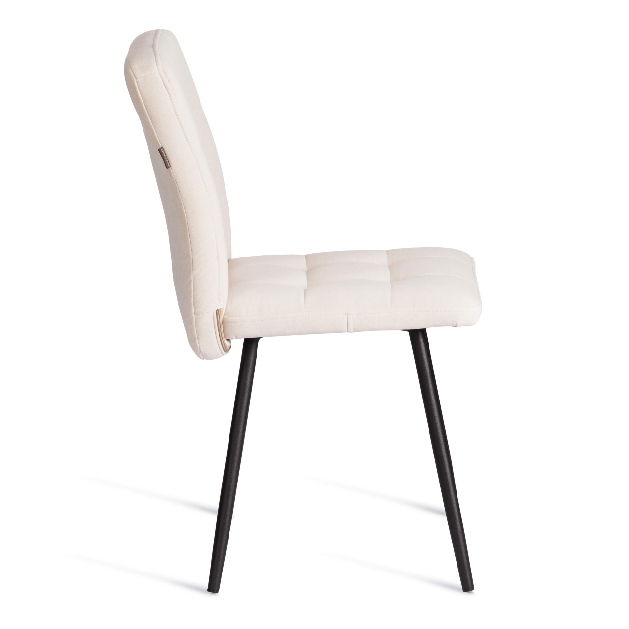 Стул обеденный Medeo LT, велюр, молочный/черный, 4, 45х56х89 см