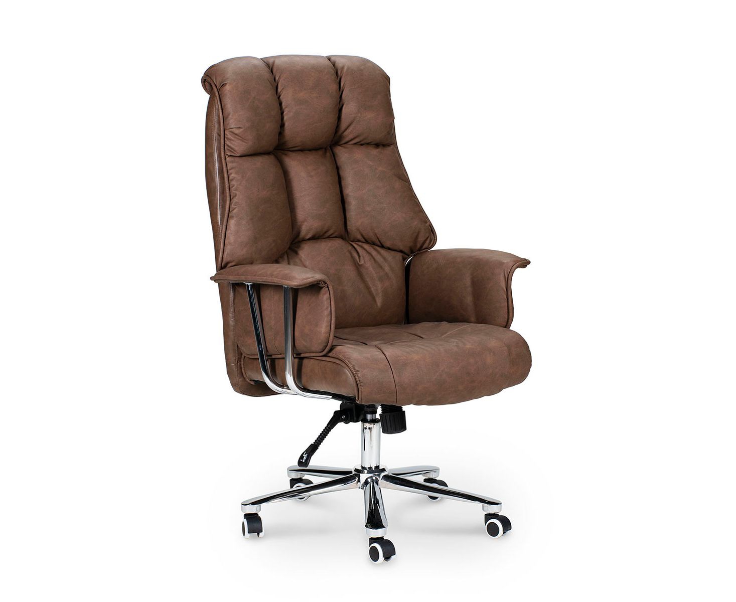 Кресло офисное Президент Серо-коричневый