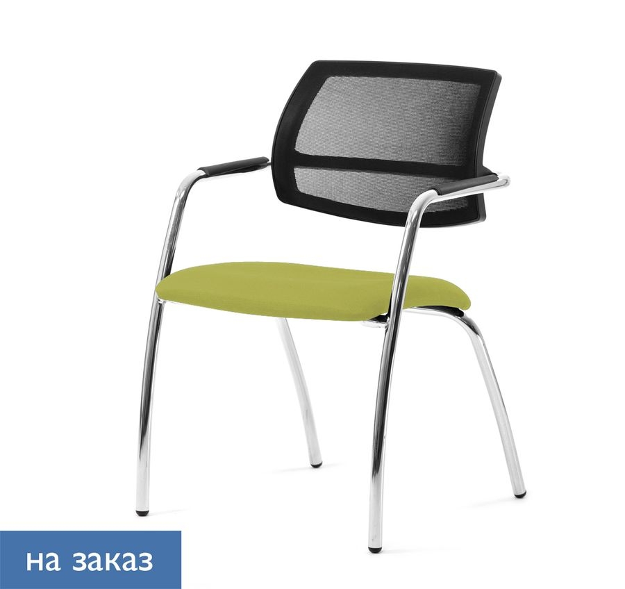 Кресло на 4-х опорах Урбан Меш 4легс Китон 08 Зеленый Хром / Urban Mesh 4legs Kiton