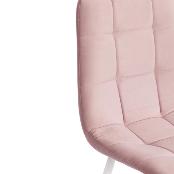 Стул CHILLY MAX / 1 шт. в упаковке Велюр/металл , 45 х 54 х 90 см , пыльно-розовый/белый