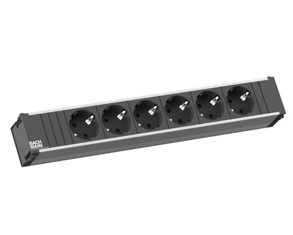 Розеточный блок 6 CONI LARGE 333.1614 Черный