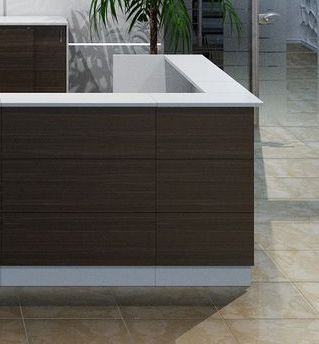 Ресепшен панель завершающая 300 Reception Steel 15530 Белая
