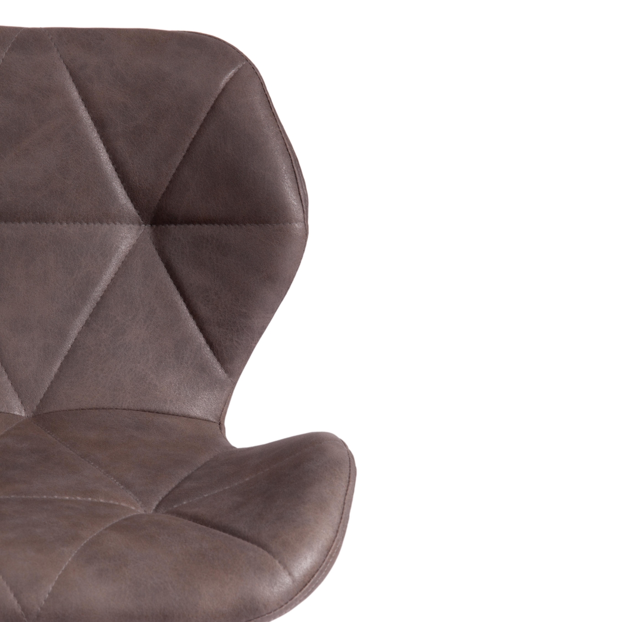 Стул STUTTGART (mod. 74) экокожа/дерево береза/металл, 50 х 47 х 73 см, античный серый RH02-26/натуральный