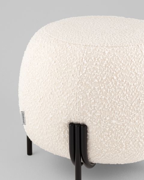 Пуф Флик new ткань букле молочный