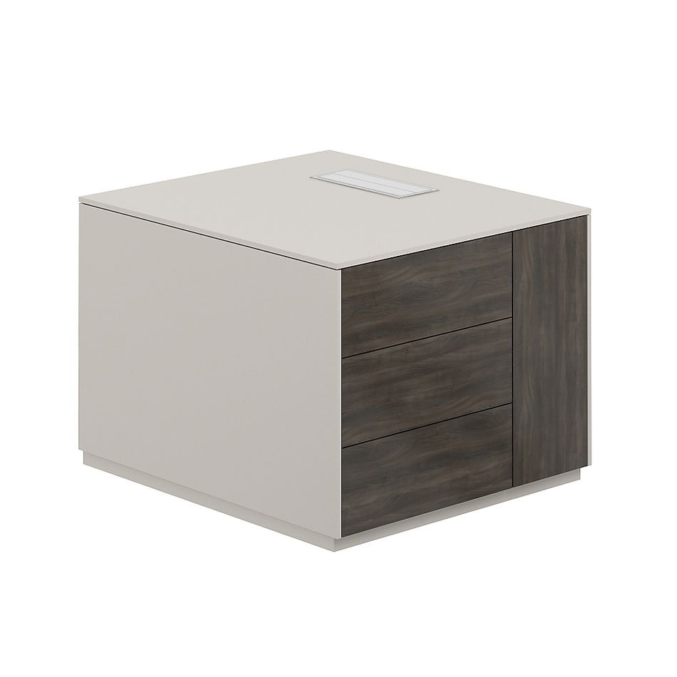 Тумба опорная 800 правая Atlas NZ-0222.GS.BT.R Серый камень Бренсон Трюфель