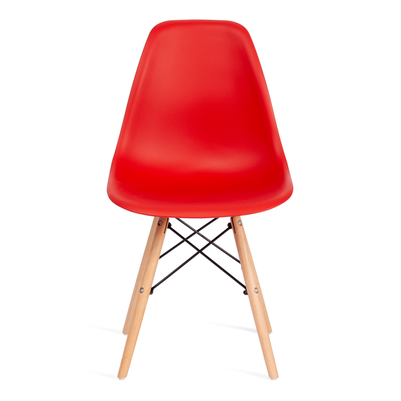 Стул CINDY (EAMES) (mod. 001) / 1 шт. в упаковке дерево бук/металл/сиденье пластик, 51x46x82.5см, красный/red
