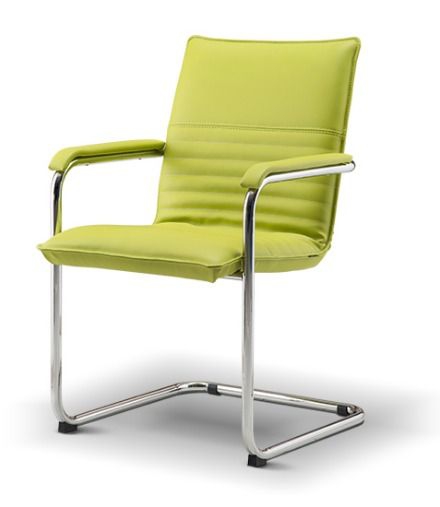 Кресло со средней спинкой на полозьях Синди D40 Фисташковое