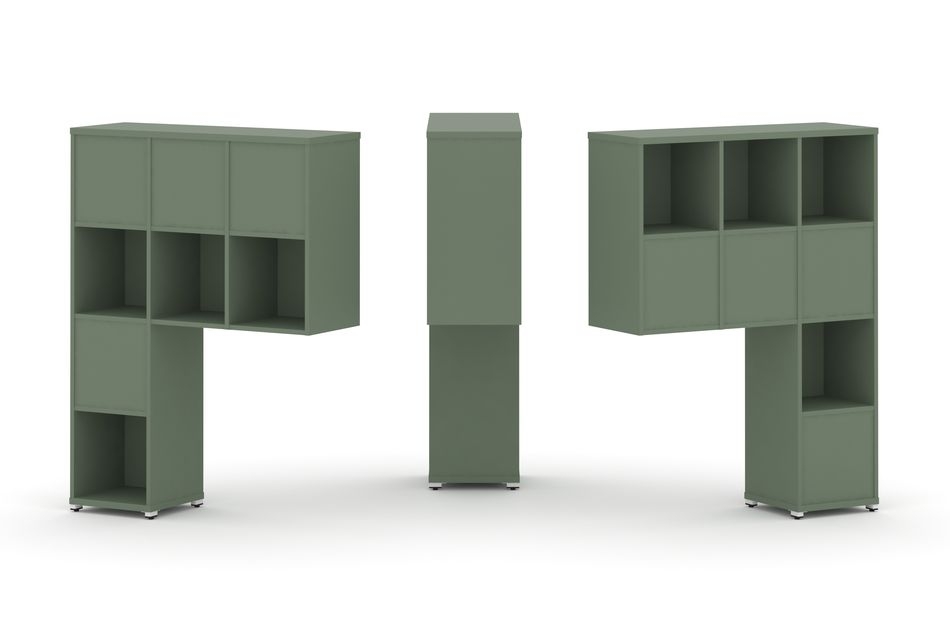 Надставка на стол высокая двухсторонняя + задняя стенка (8 шт.) CONCEPT CN.DNV-005 Кобо Белый металл