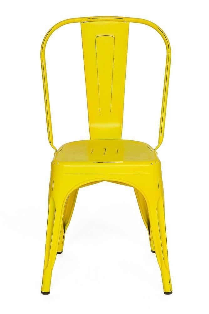 Стул LOFT CHAIR (mod. 012) металл, 45*35*85см, желтый/yellow vintage