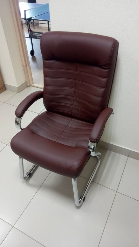 Кресло для посетителей Everprof Orion CF Экокожа Коричневый