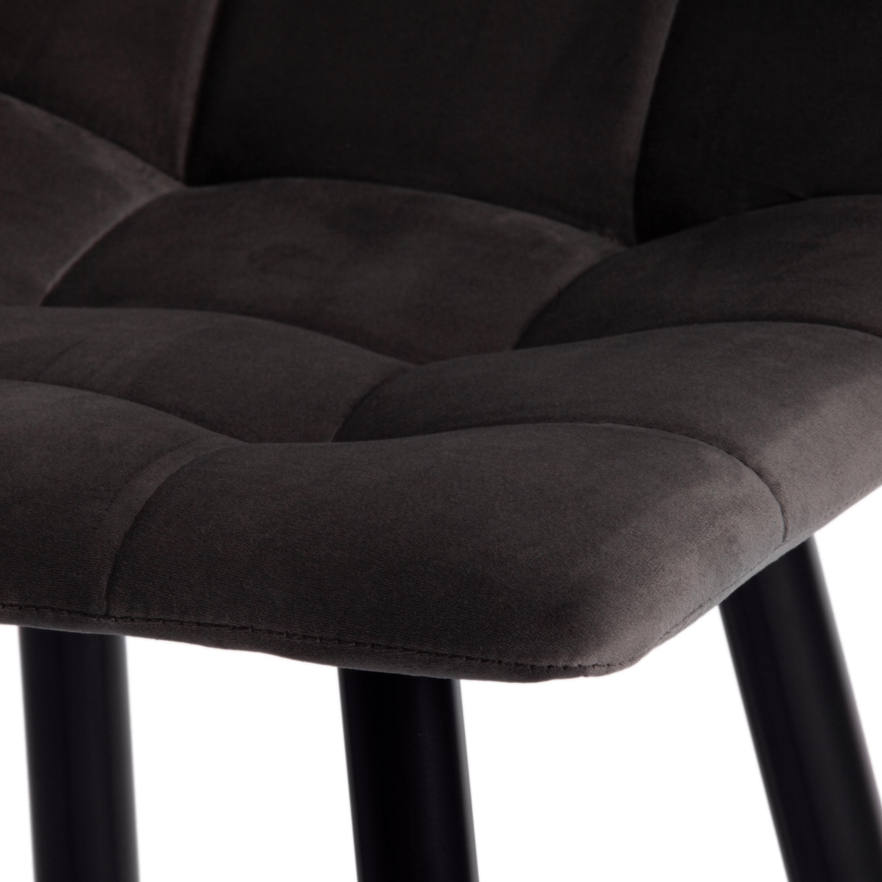 Стул полубарный CHILLY (mod. 7095пб ) ткань/металл, 53x44x94 см, высота до сиденья 66 см, темно-серый barkhat 14/черный