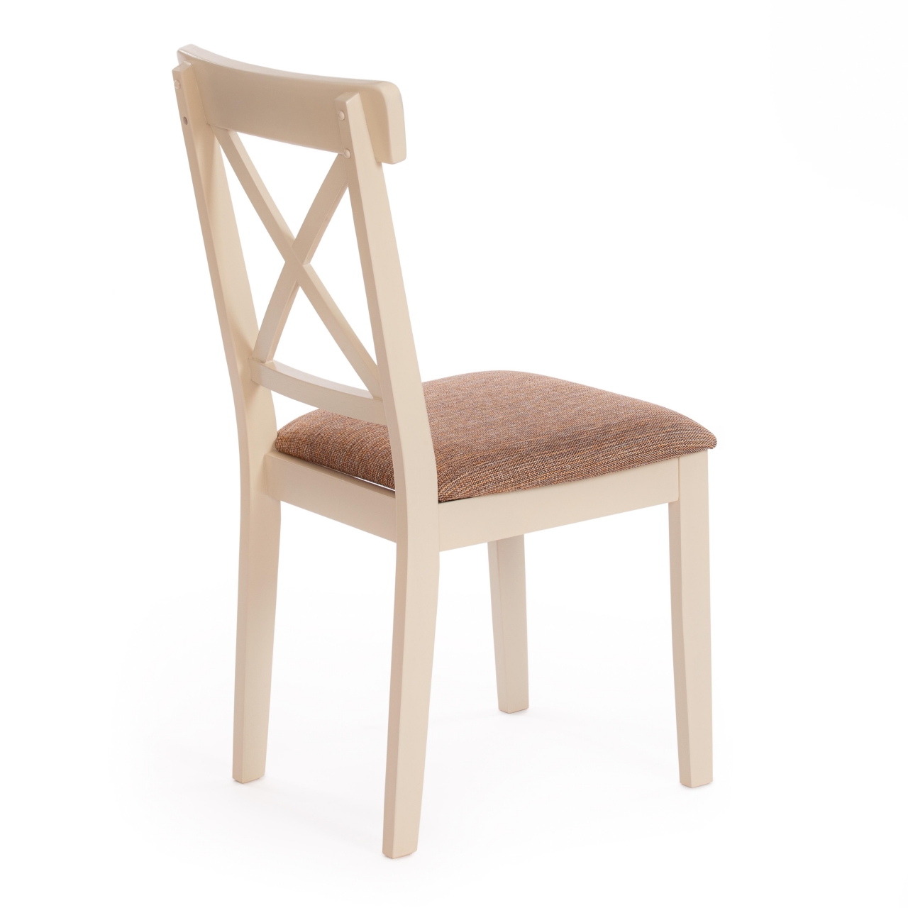 Стул Гольфи 2/ Golfi 2 дерево гевея, 45*51*94, ivory white, ткань кор.-зол. (1505-9)