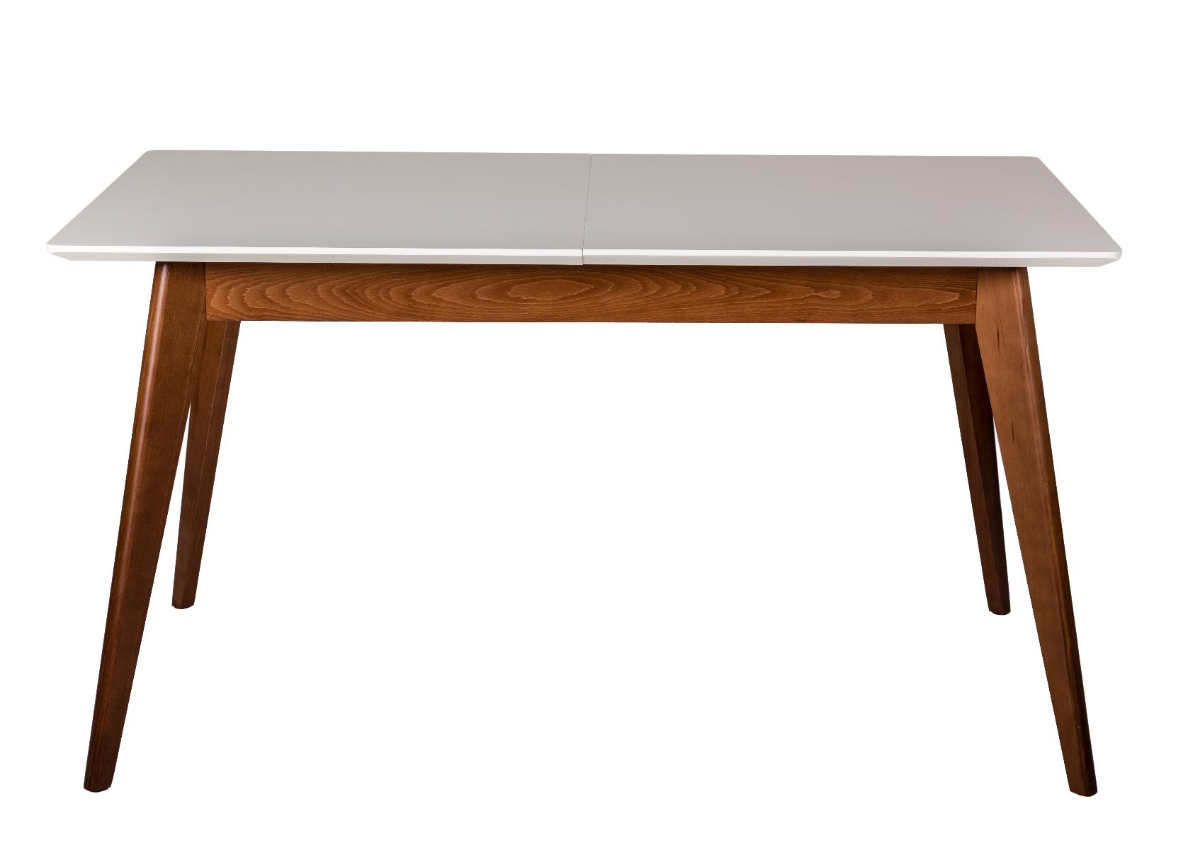 Стол раскладной Лунд 140-180 ОРЕХ-Белый