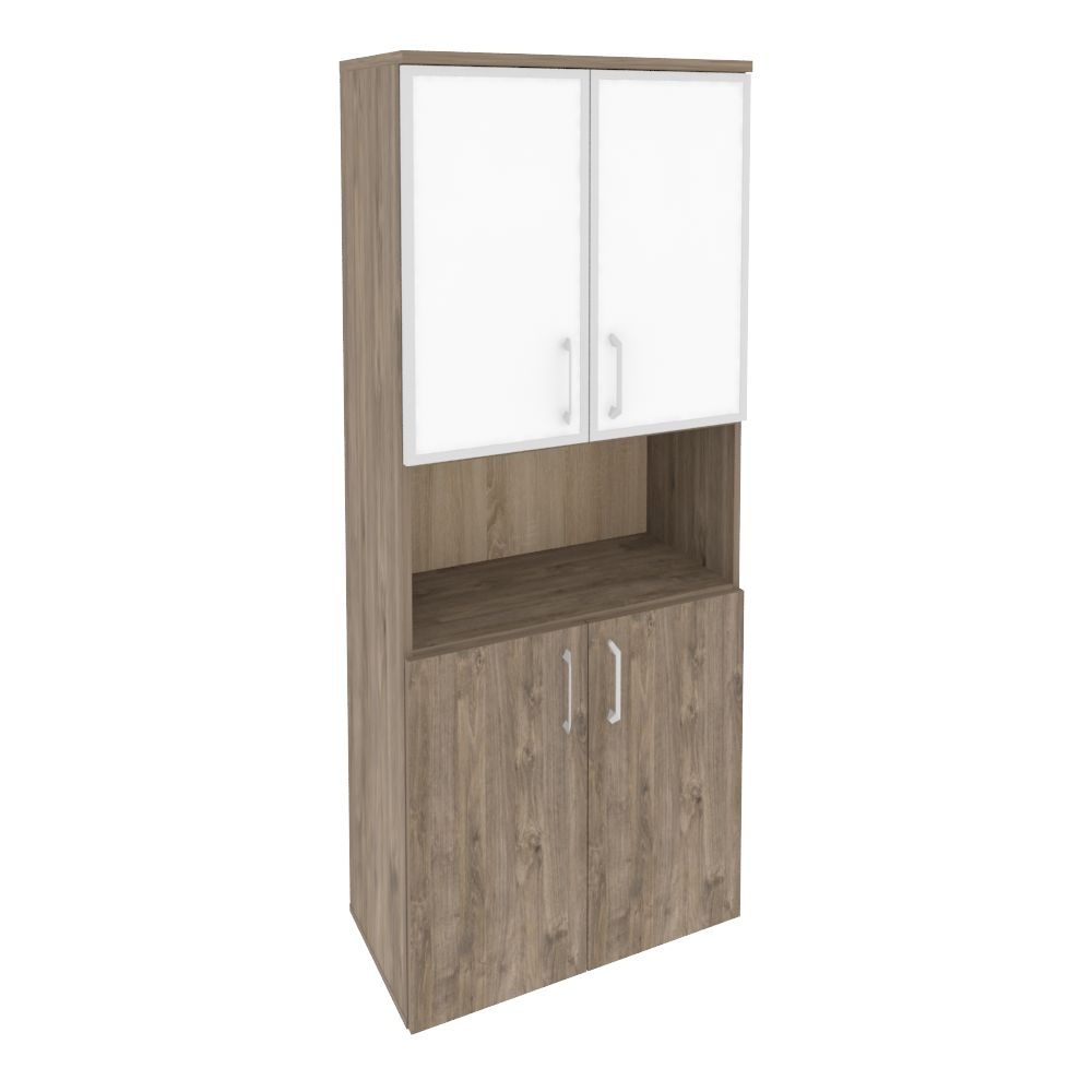 Шкаф высокий широкий ONIX O.ST-1.4R white Тиквуд Темный