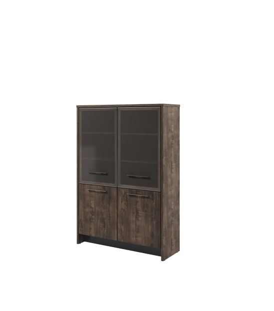 Стеллаж двухсекционный Торстон Т-32-14 Дуб Бунратти/Антрацит