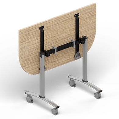 Стол складной полукруглый Connect 165х60х72.5см Акация аури