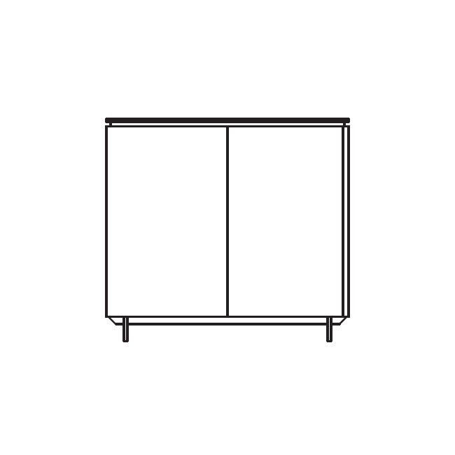 Шкаф низкий 2-дверный AR.TU LA00002/LA00002Lack Светлый дуб