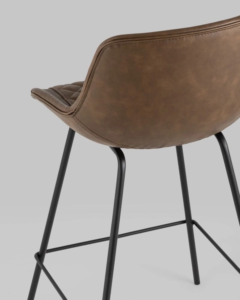 Стул полубарный TEXAS (ПБ) экокожа Коричневый