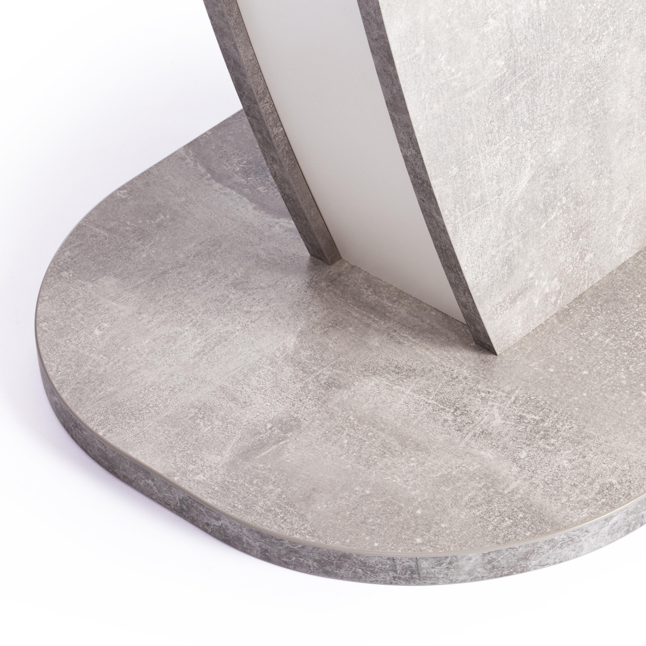 Стол обеденный SATURN ЛДСП, 120-160x80x75,5 см, Бетон/Белый