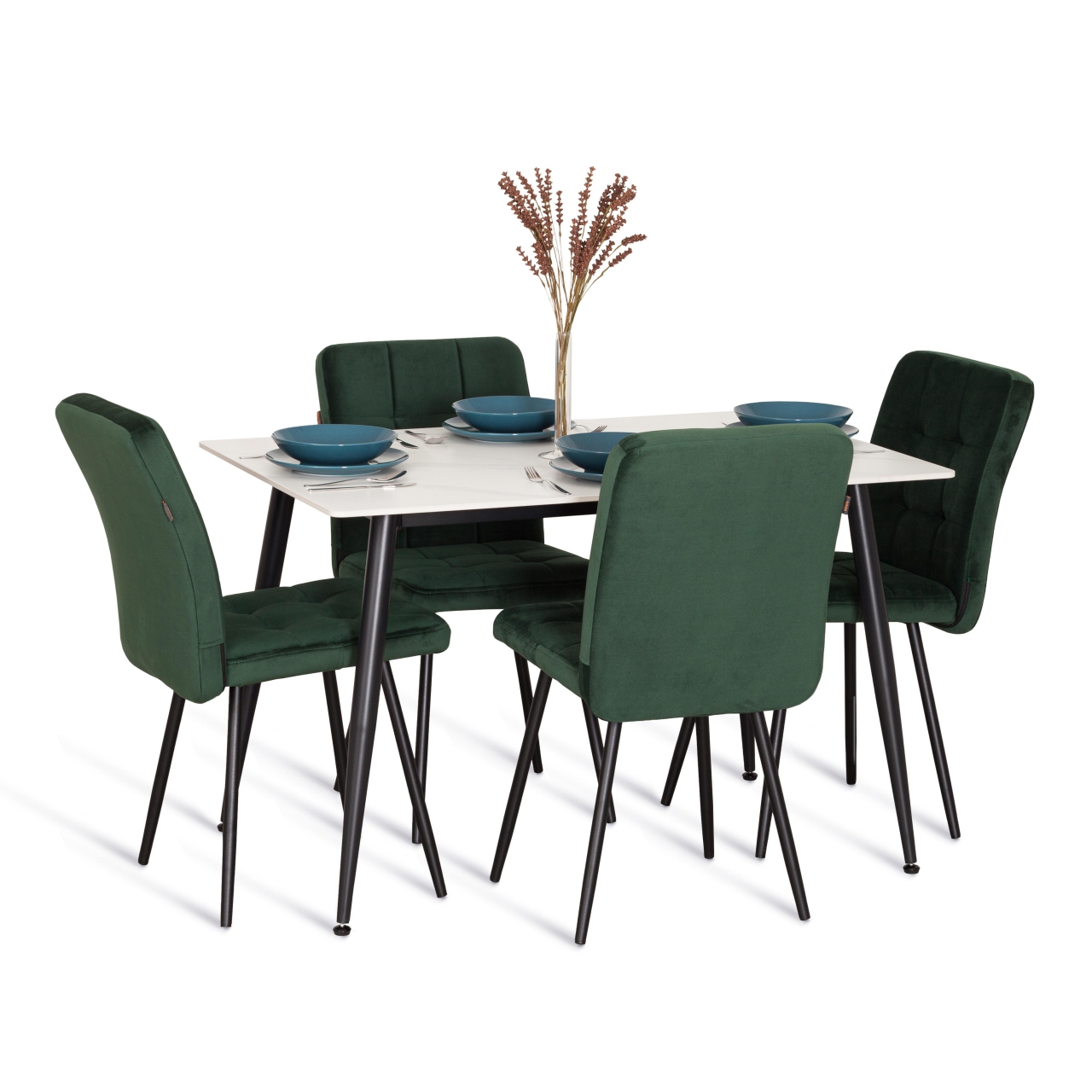 Стул обеденный Medeo LT, велюр, Deep Forest (изумруд), 45х56х89 см