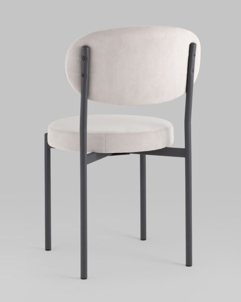 Стул Бриф SN NEW велюр светло-серый каркас антрацитовый муар 4 шт