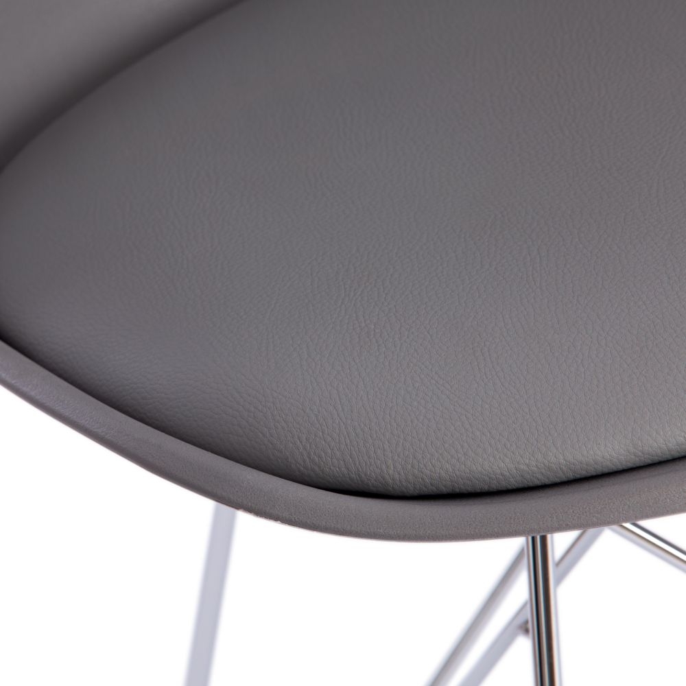 Стул TULIP IRON CHAIR (mod.EC-123) / 1 шт. в упаковке металл/пластик, 54,5*48*83,5см, серый