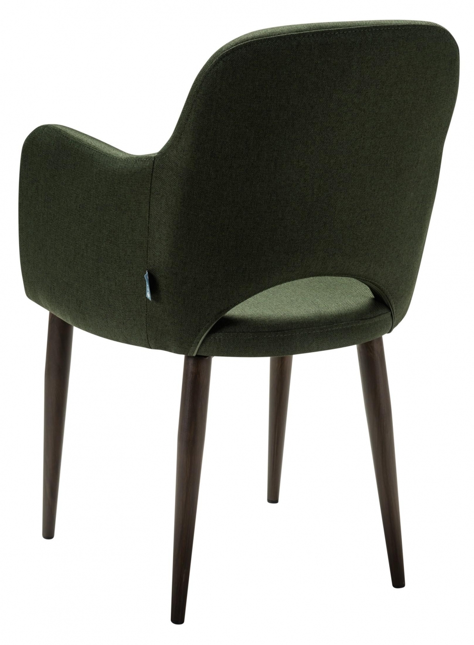 Кресло Ledger К темно-зеленый/т. орех