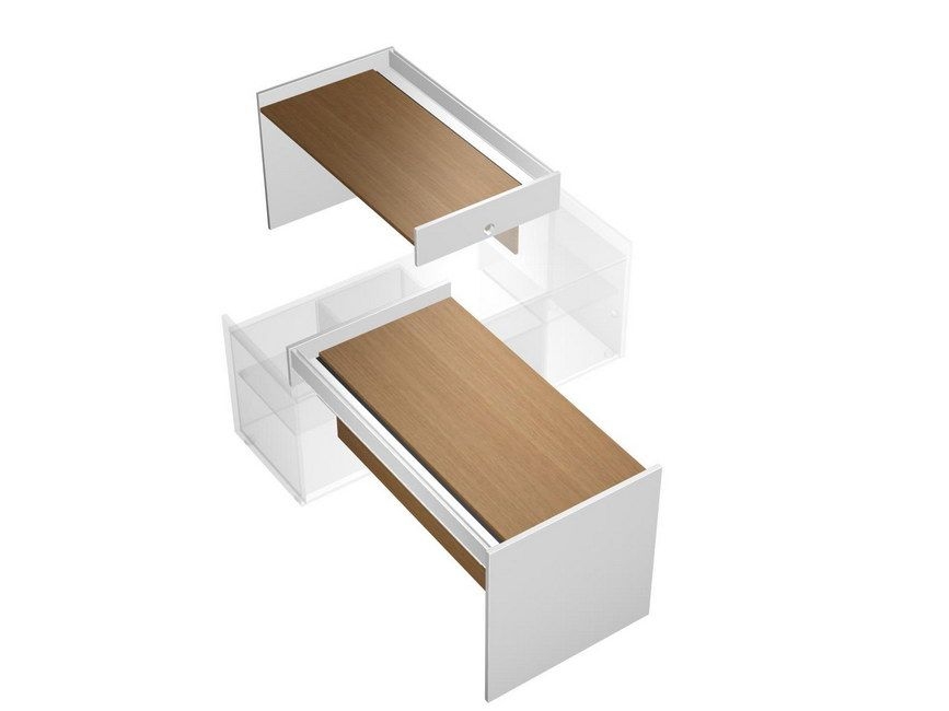 Рабочая станция с ProSystem без тумб правая Profiquadro КВ 1507 БН Орех ногаро/белый премиум