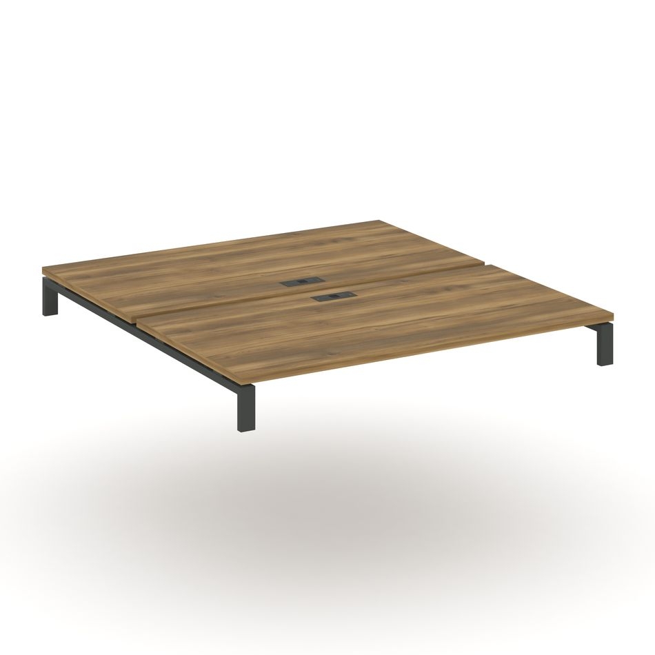 Двойной стол надставка на две опорные тумбы CONCEPT CN.DSN-008 Сандал Янтарный Антрацит