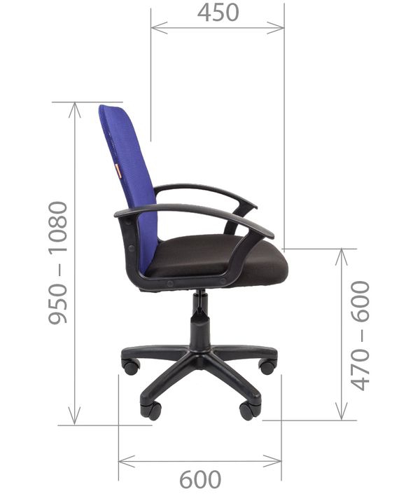 Кресло для оператора CHAIRMAN 615 TW-01 Черное