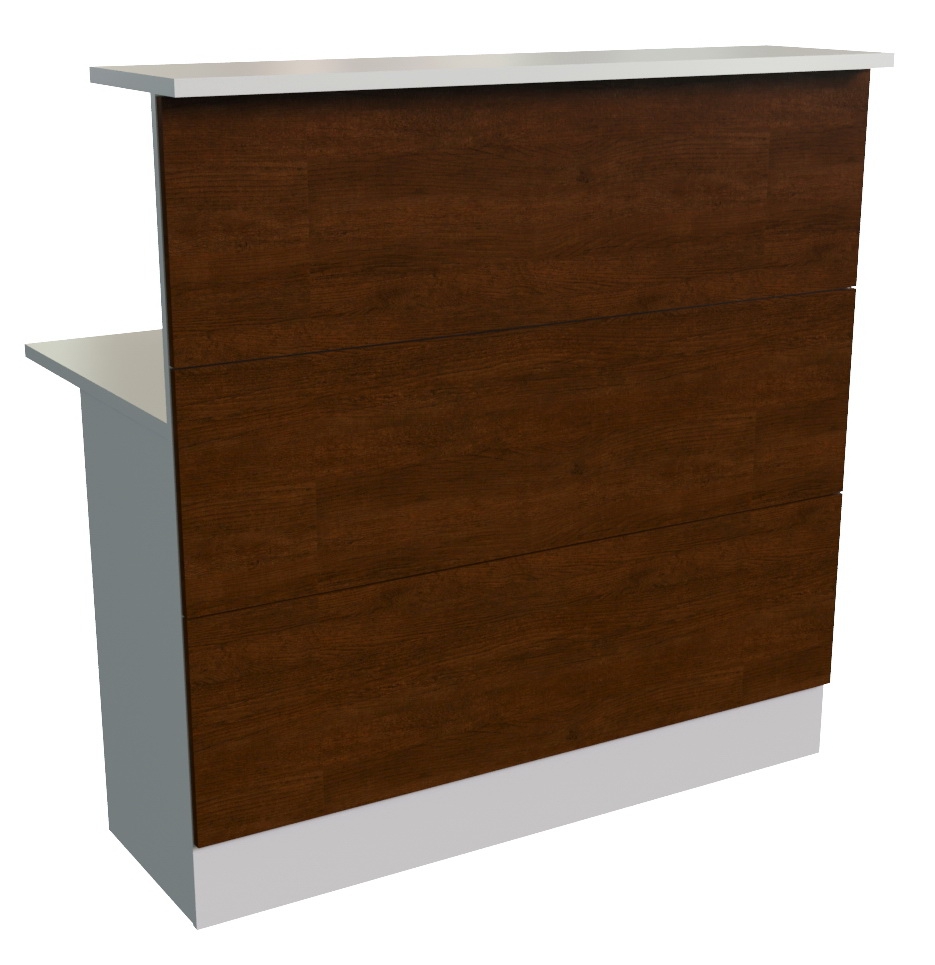 Ресепшен прямой 100 Reception Steel 15100 Дуб темный
