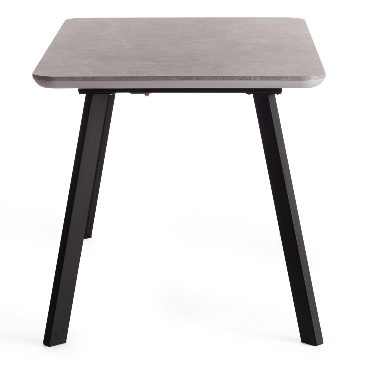 Стол обеденный NELSON МДФ/ЛДСП/металл, 128-170х80х75 см, Бетон/Черный