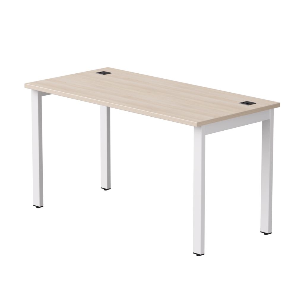 Стол прямой на металлокаркасе, опоры 90 гр Everprof EVO 254S007 Дуб Соната Белый