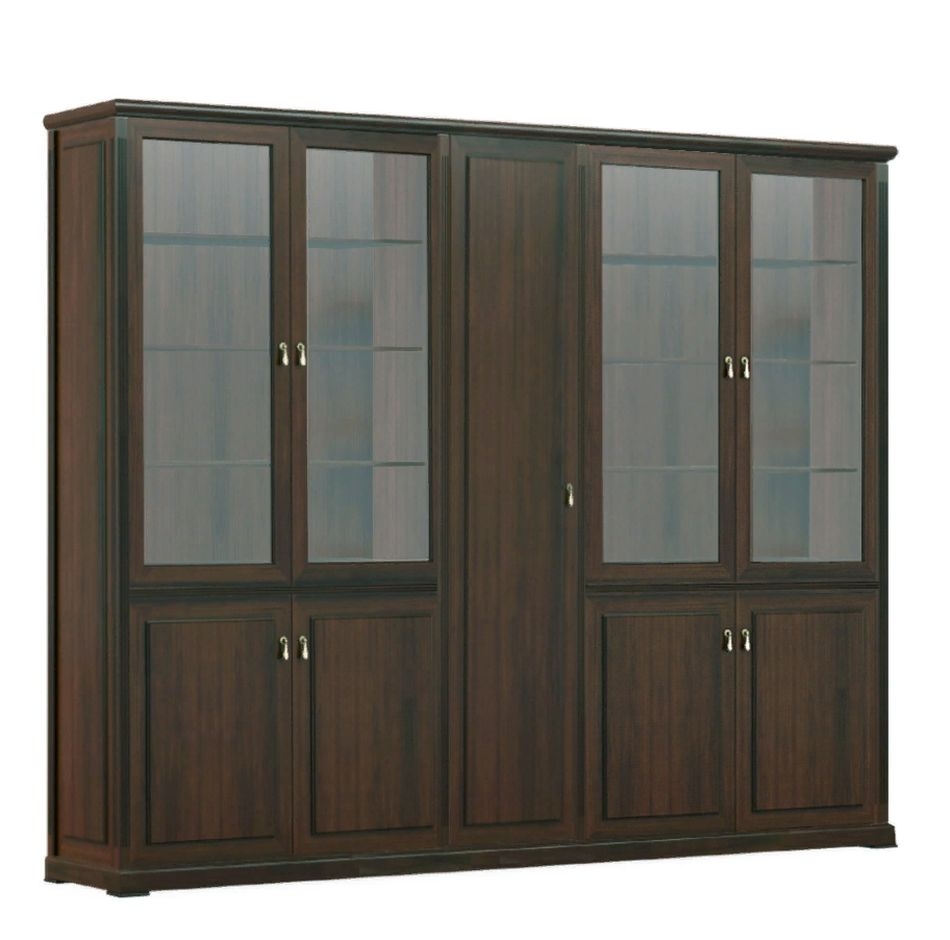 Шкаф для бумаг с гардеробом 5 створок MINISTRY Композиция 10 Южный орех