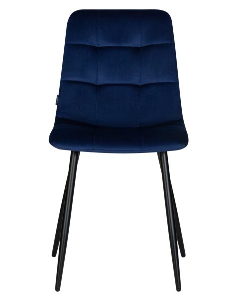 Стул обеденный DOBRIN CHILLY (Темно-синий Holland 60, основание черное) 4 шт